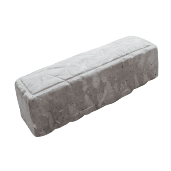 Charcoal precast cement edging with rounded top – Full Loaf style for bold garden or driveway borders.
