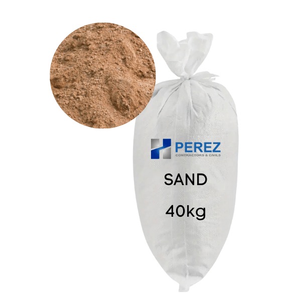 40kg bag of fine building sand used for bricklaying, plastering, and general construction work